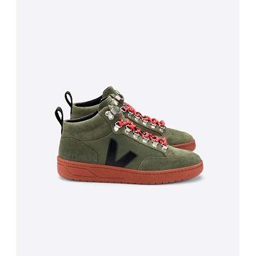 Veja RORAIMA SUEDE Men's High Tops Olive | NZ 115WNB